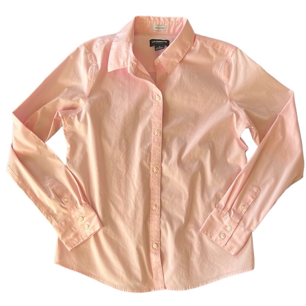🌻 Liz Claiborne Career Pale Pink Button Down Shirt